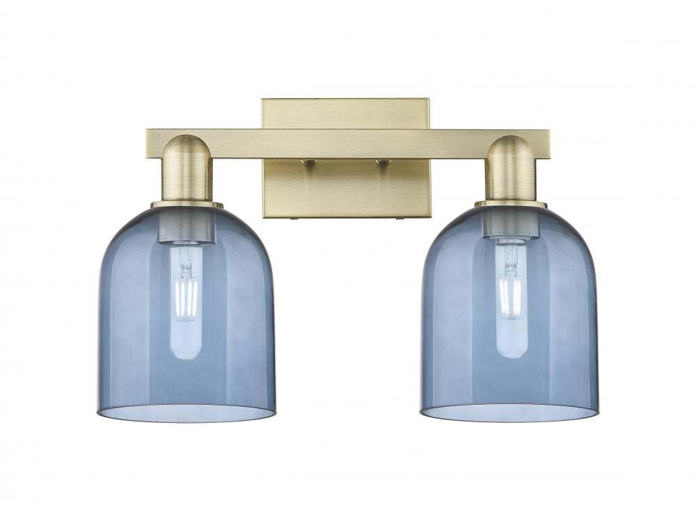 Bella - 2 Light - 17 inch - Antique Brass - Bath Vanity Light