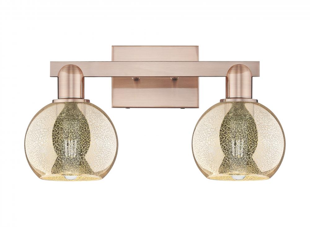 Athens - 2 Light - 17 inch - Antique Copper - Bath Vanity Light
