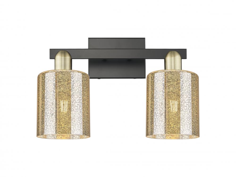 Cobbleskill - 2 Light - 16 inch - Black Antique Brass - Bath Vanity Light