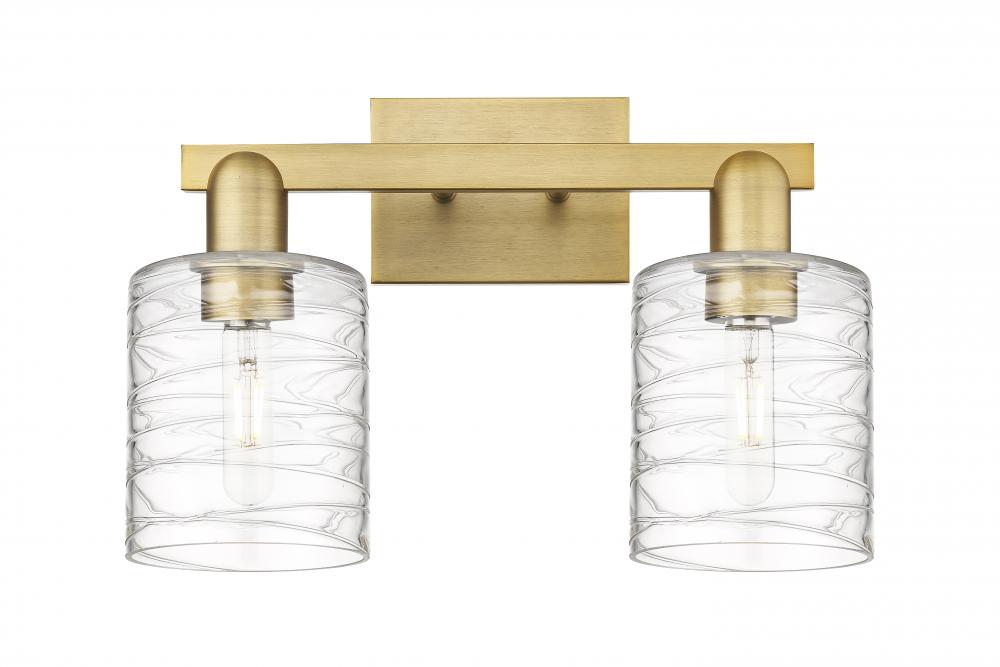Cobbleskill - 2 Light - 16 inch - Brushed Brass - Bath Vanity Light