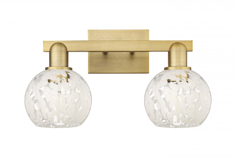 Athens - 2 Light - 17 inch - Brushed Brass - Bath Vanity Light