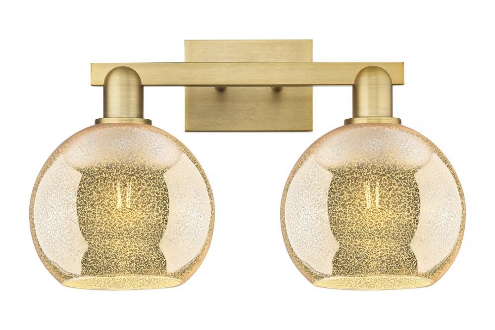 Athens - 2 Light - 19 inch - Brushed Brass - Bath Vanity Light