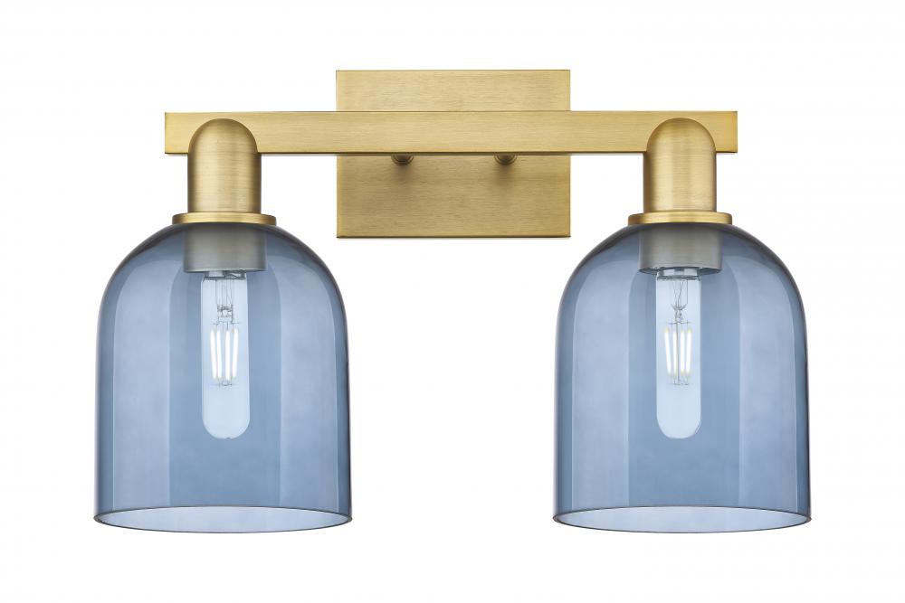 Bella - 2 Light - 17 inch - Brushed Brass - Bath Vanity Light