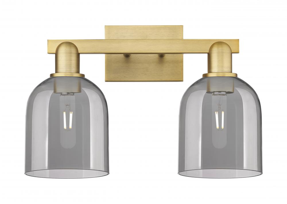 Bella - 2 Light - 17 inch - Brushed Brass - Bath Vanity Light
