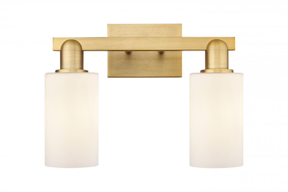 Clymer - 2 Light - 15 inch - Brushed Brass - Bath Vanity Light