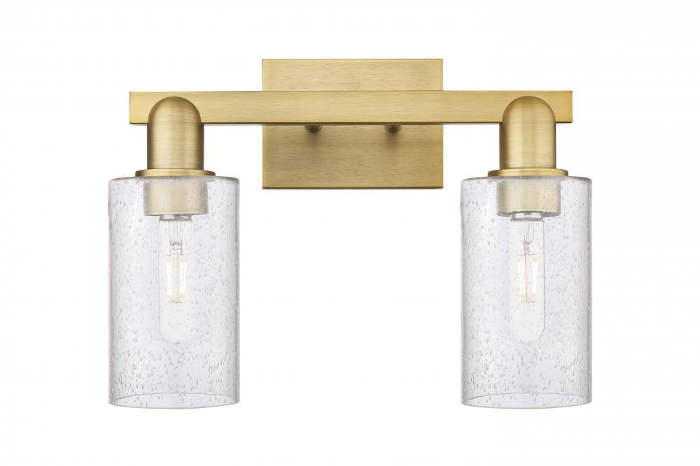Clymer - 2 Light - 15 inch - Brushed Brass - Bath Vanity Light