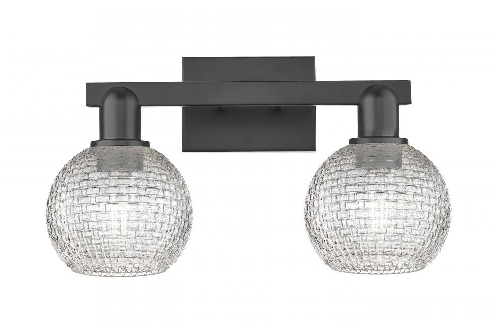 Athens - 2 Light - 17 inch - Matte Black - Bath Vanity Light