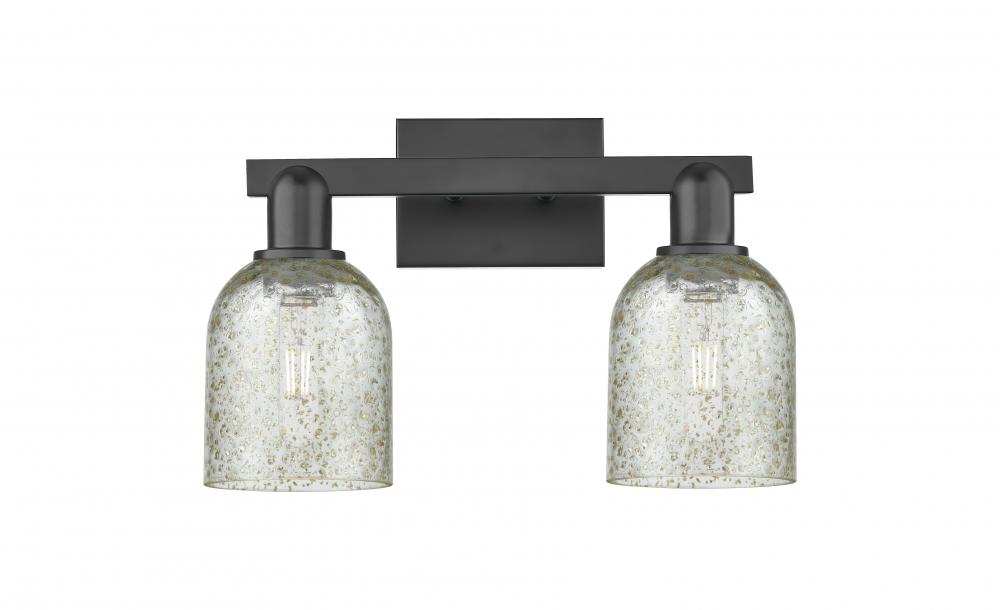 Caledonia - 2 Light - 16 inch - Matte Black - Bath Vanity Light