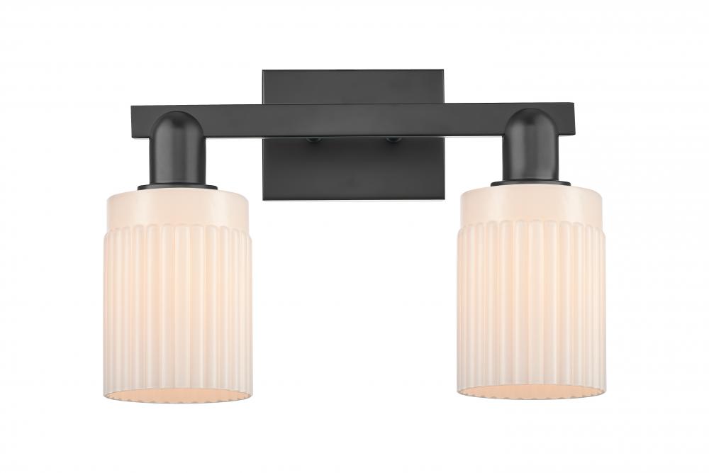 Hadley - 2 Light - 16 inch - Matte Black - Bath Vanity Light