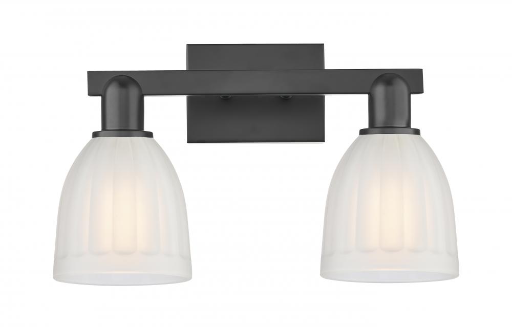 Brookfield - 2 Light - 17 inch - Matte Black - Bath Vanity Light
