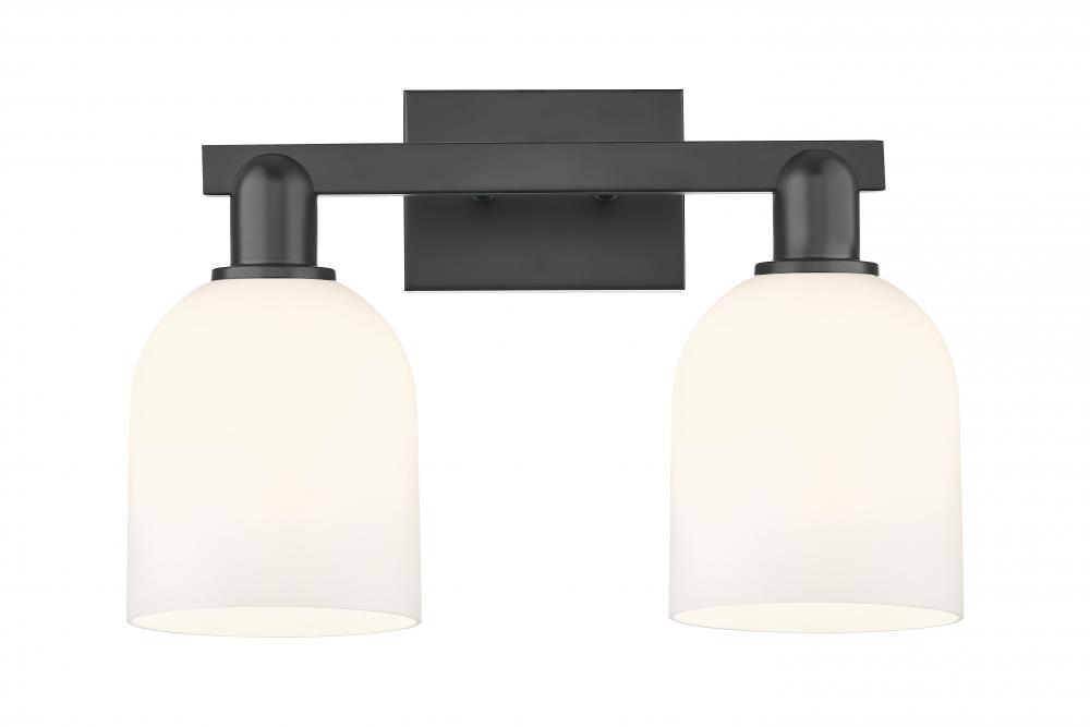 Bella - 2 Light - 17 inch - Matte Black - Bath Vanity Light