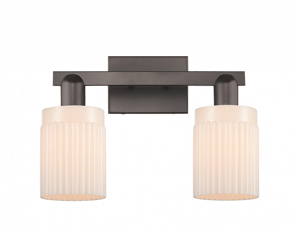 Hadley - 2 Light - 16 inch - Oil Rubbed Bronze - Bath Vanity Light