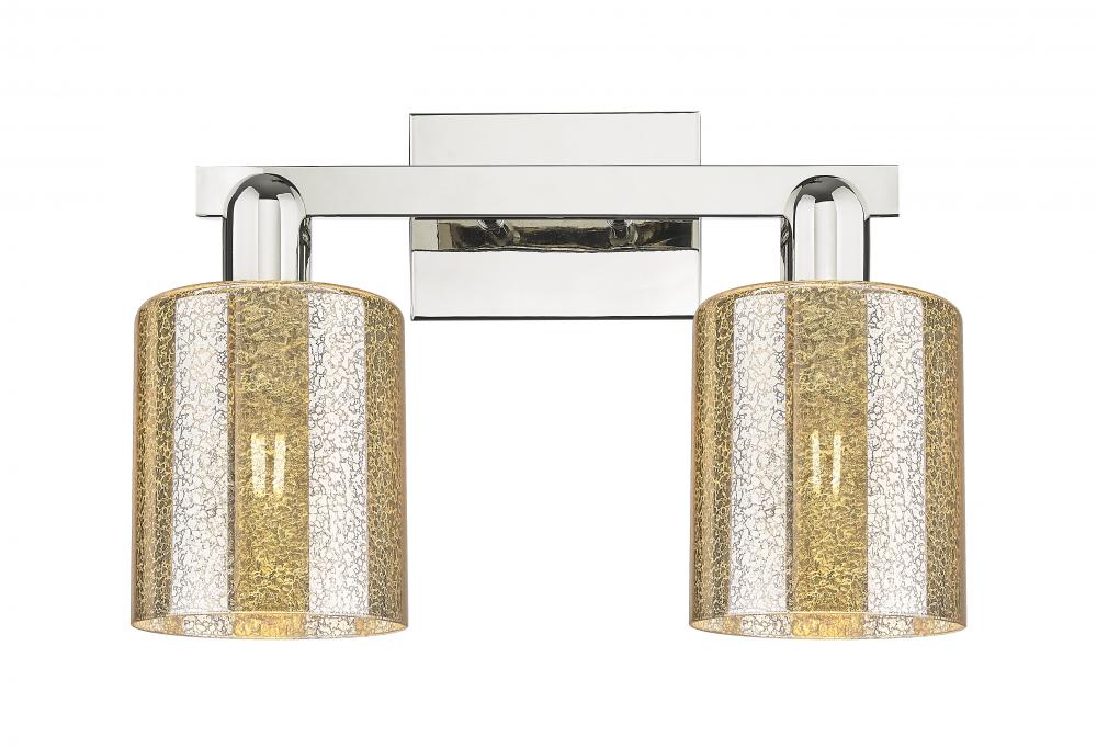 Cobbleskill - 2 Light - 16 inch - Polished Nickel - Bath Vanity Light