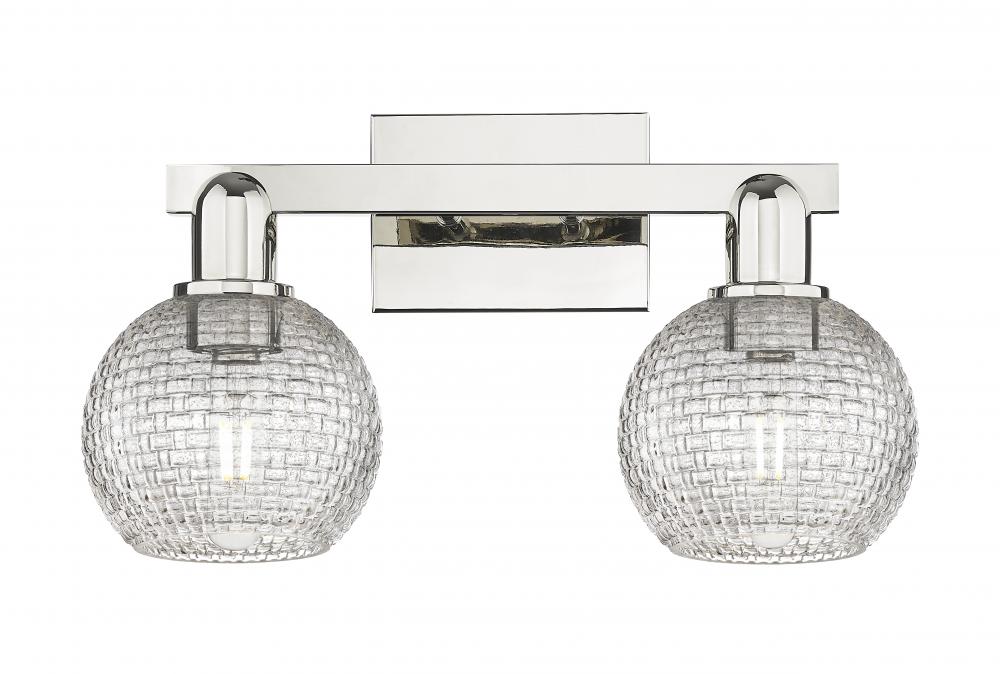 Athens - 2 Light - 17 inch - Polished Nickel - Bath Vanity Light