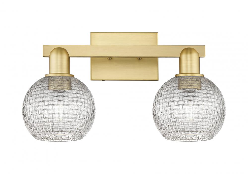 Athens - 2 Light - 17 inch - Satin Gold - Bath Vanity Light