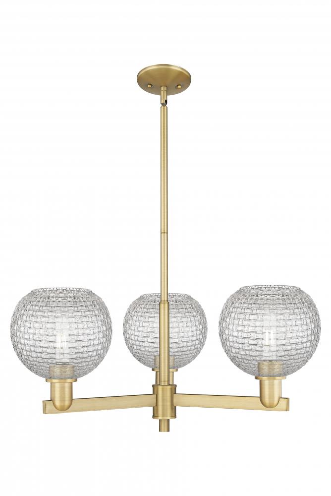 Athens - 3 Light - 30 inch - Brushed Brass - Stem hung - Pendant