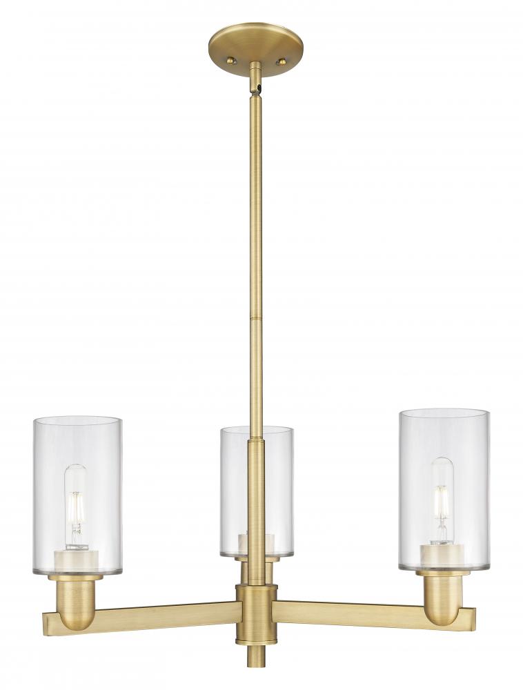 Clymer - 3 Light - 26 inch - Brushed Brass - Stem hung - Pendant