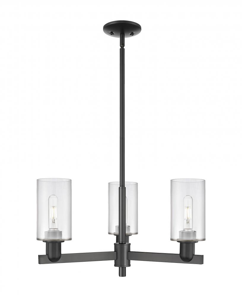 Clymer - 3 Light - 26 inch - Matte Black - Stem hung - Pendant