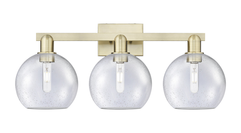 Athens - 3 Light - 27 inch - Antique Brass - Bath Vanity Light