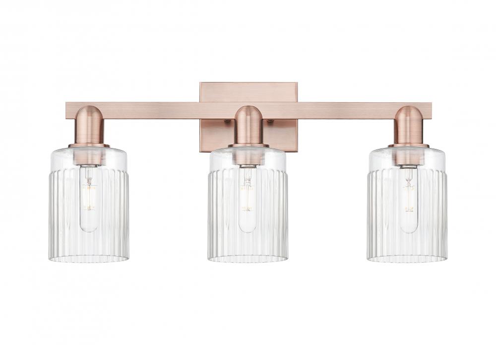 Hadley - 3 Light - 24 inch - Antique Copper - Bath Vanity Light