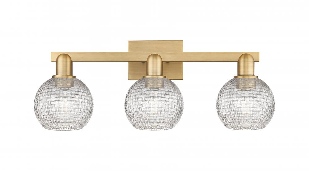 Athens - 3 Light - 25 inch - Brushed Brass - Bath Vanity Light