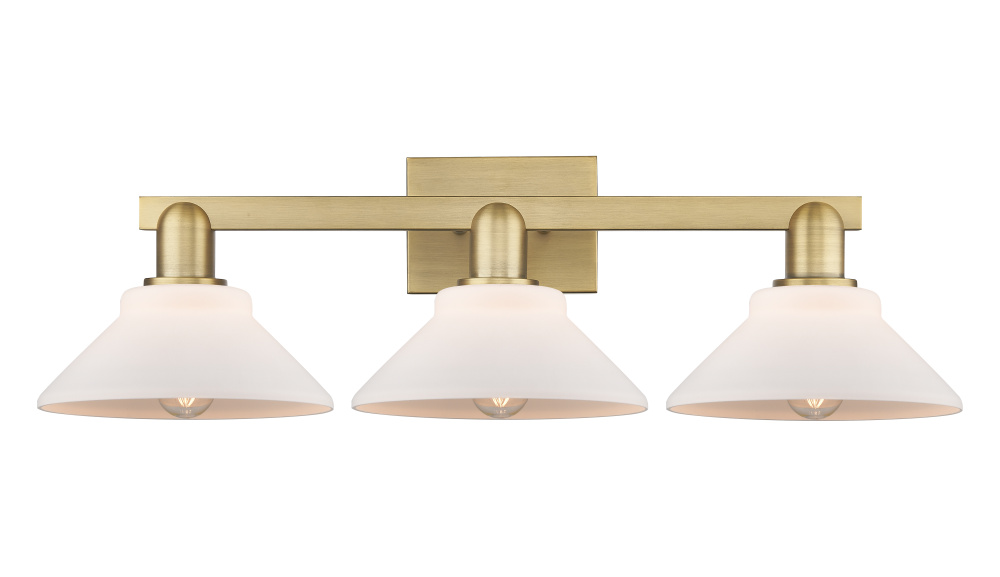 Orwell - 3 Light - 27 inch - Brushed Brass - Bath Vanity Light