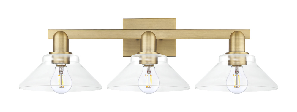 Orwell - 3 Light - 27 inch - Brushed Brass - Bath Vanity Light