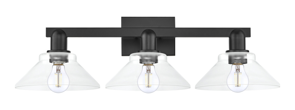 Orwell - 3 Light - 27 inch - Matte Black - Bath Vanity Light