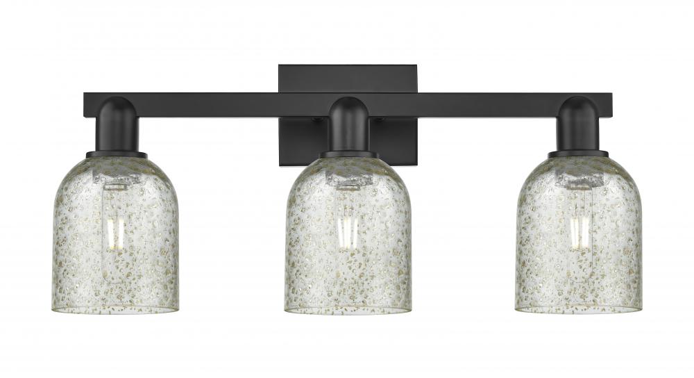 Caledonia - 3 Light - 24 inch - Matte Black - Bath Vanity Light