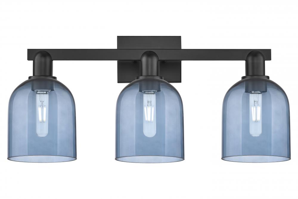 Bella - 3 Light - 25 inch - Matte Black - Bath Vanity Light
