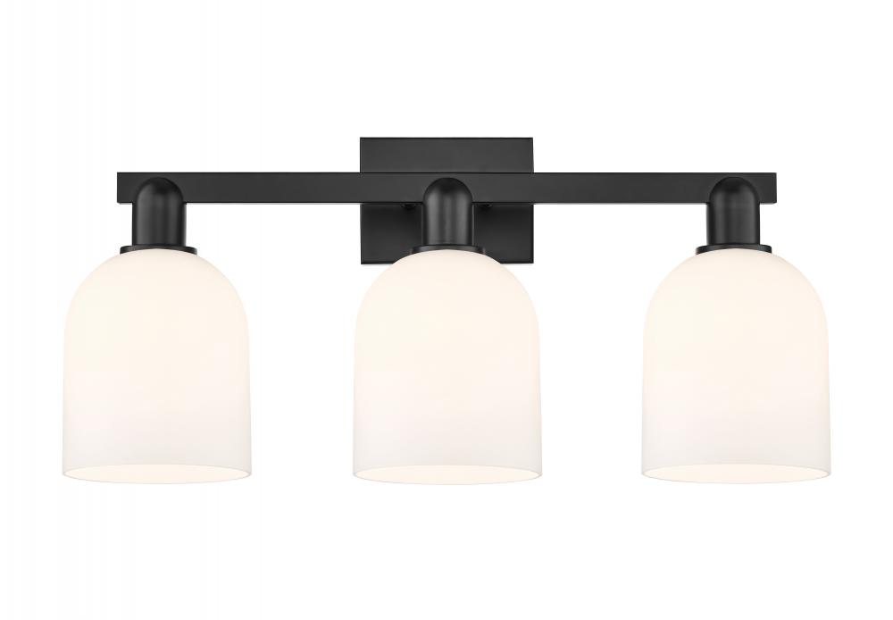 Bella - 3 Light - 25 inch - Matte Black - Bath Vanity Light