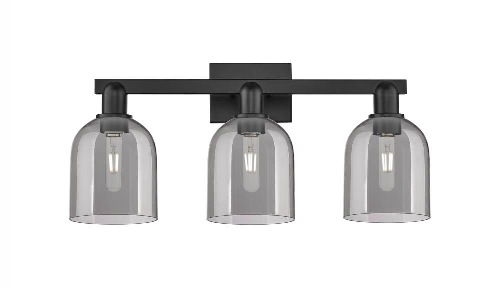 Bella - 3 Light - 25 inch - Matte Black - Bath Vanity Light