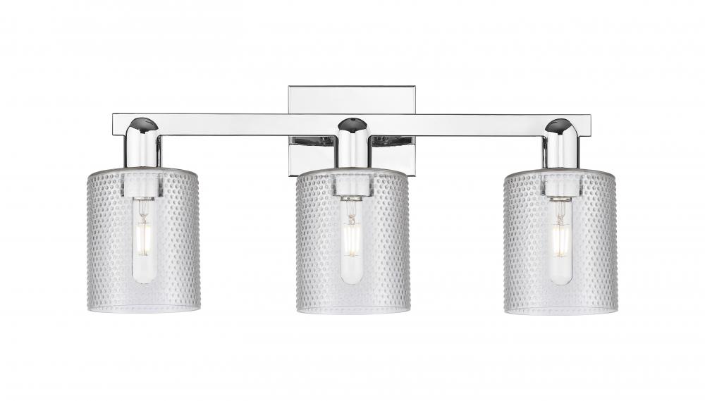 Cobbleskill - 3 Light - 24 inch - Polished Chrome - Bath Vanity Light
