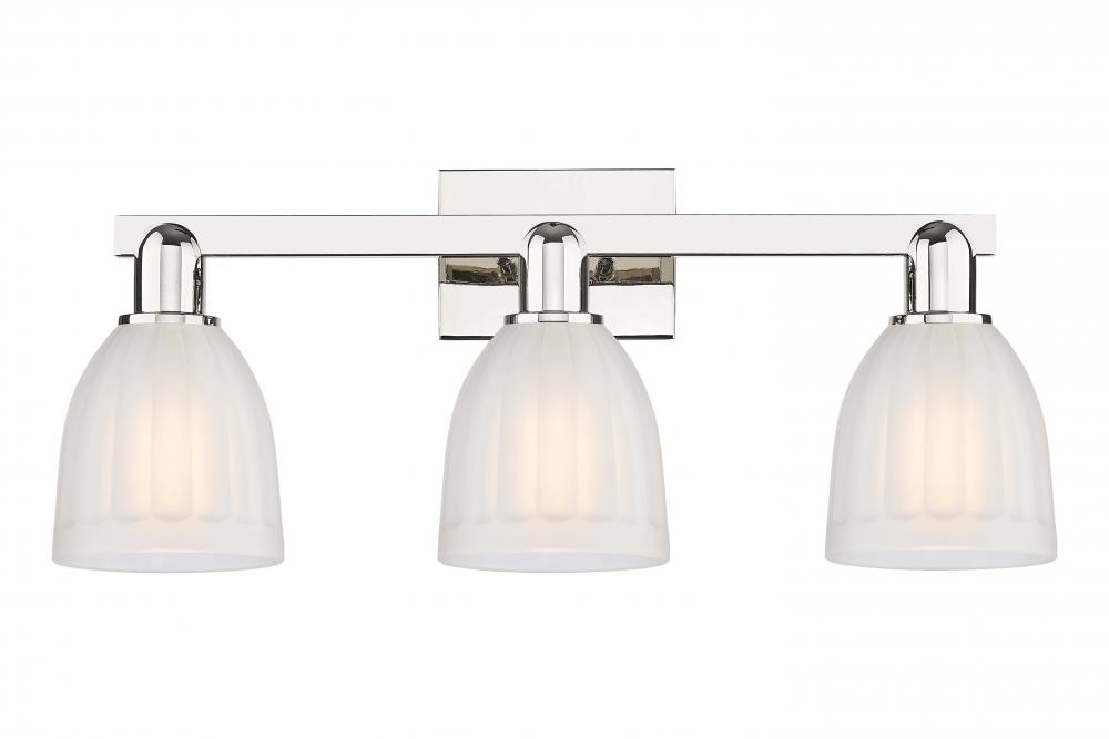 Brookfield - 3 Light - 25 inch - Polished Nickel - Bath Vanity Light