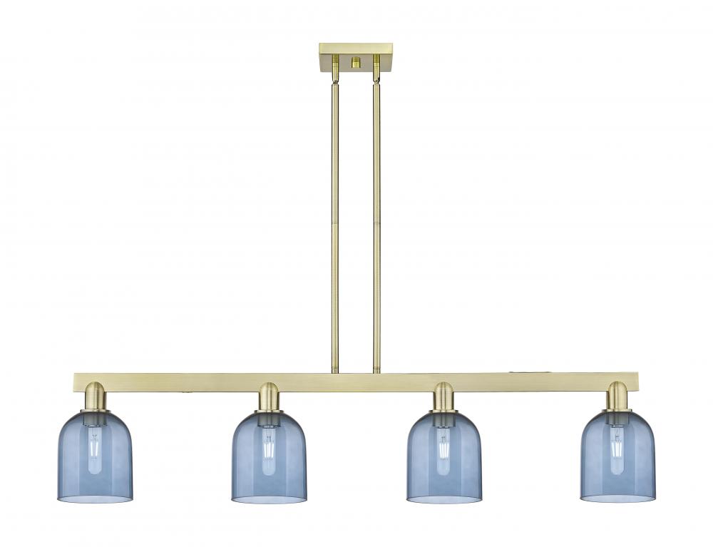 Bella - 4 Light - 48 inch - Antique Brass - Stem hung - Island Light