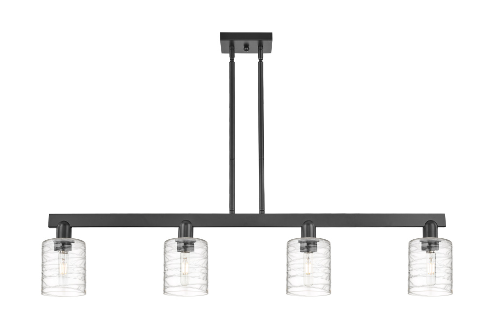 Cobbleskill - 4 Light - 48 inch - Matte Black - Stem hung - Island Light