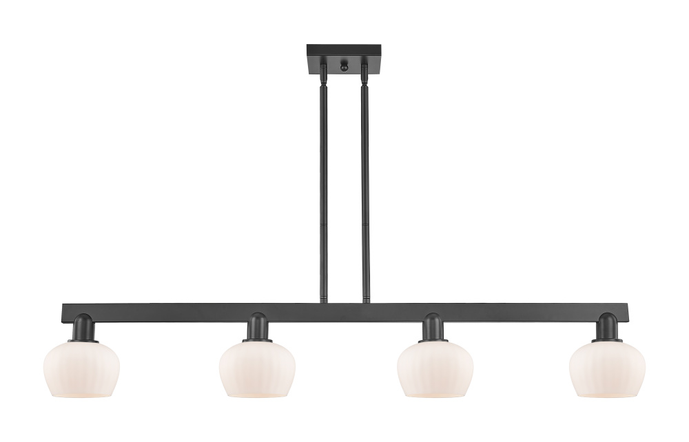 Fenton - 4 Light - 49 inch - Matte Black - Stem hung - Island Light