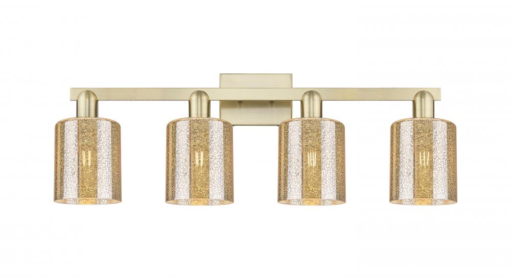 Cobbleskill - 4 Light - 32 inch - Antique Brass - Bath Vanity Light