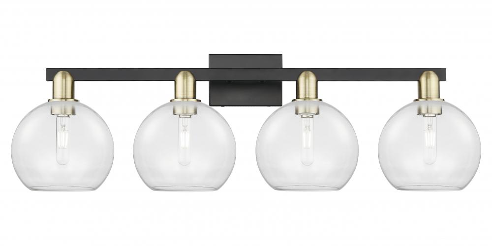 Athens - 4 Light - 35 inch - Black Antique Brass - Bath Vanity Light