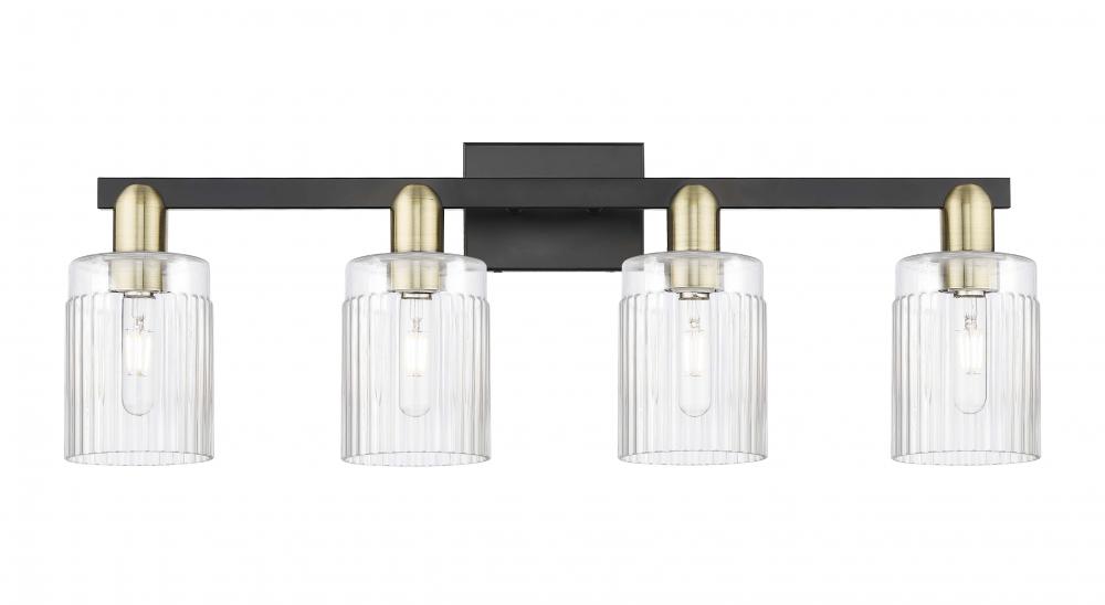 Hadley - 4 Light - 32 inch - Black Antique Brass - Bath Vanity Light