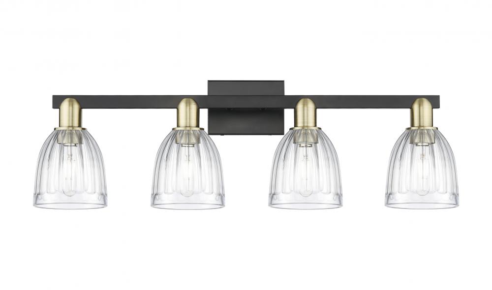 Brookfield - 4 Light - 33 inch - Black Antique Brass - Bath Vanity Light