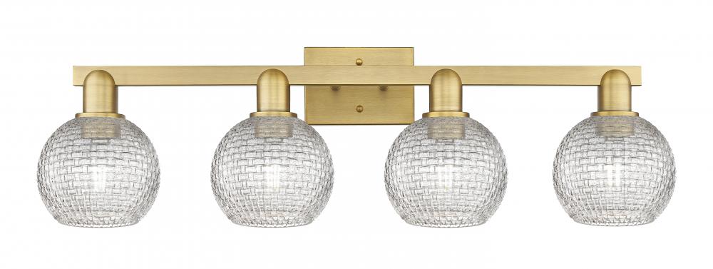 Athens - 4 Light - 33 inch - Brushed Brass - Bath Vanity Light