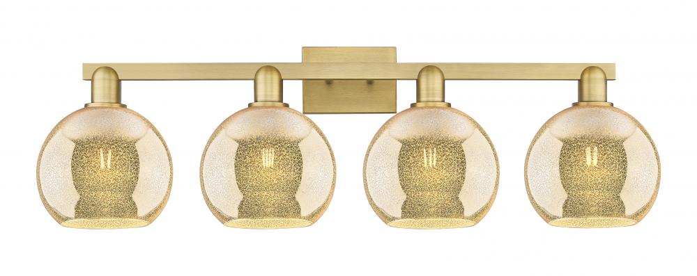 Athens - 4 Light - 35 inch - Brushed Brass - Bath Vanity Light