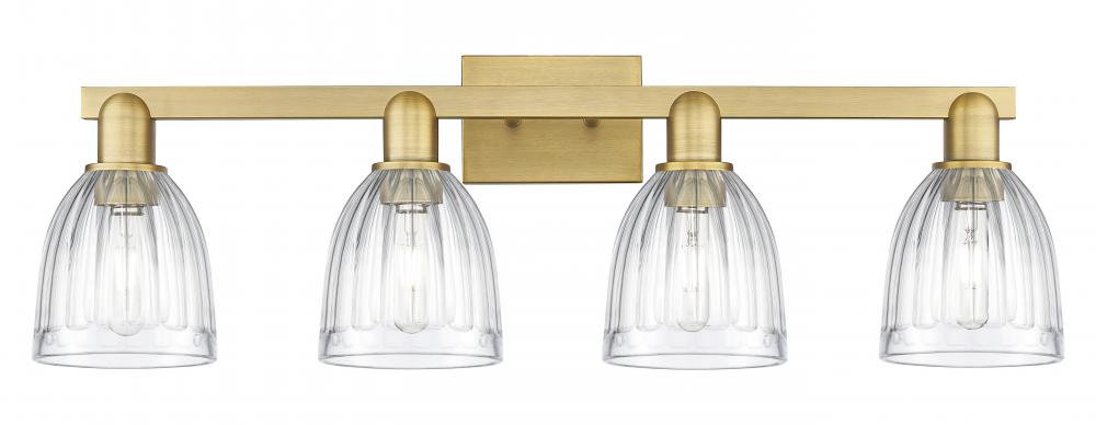 Brookfield - 4 Light - 33 inch - Brushed Brass - Bath Vanity Light