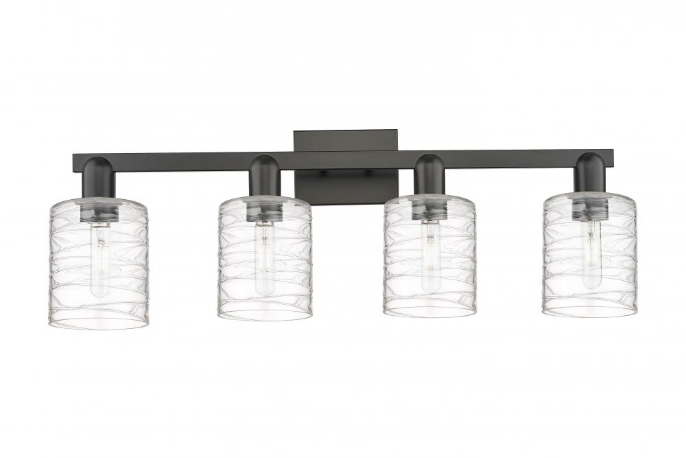 Cobbleskill - 4 Light - 32 inch - Matte Black - Bath Vanity Light