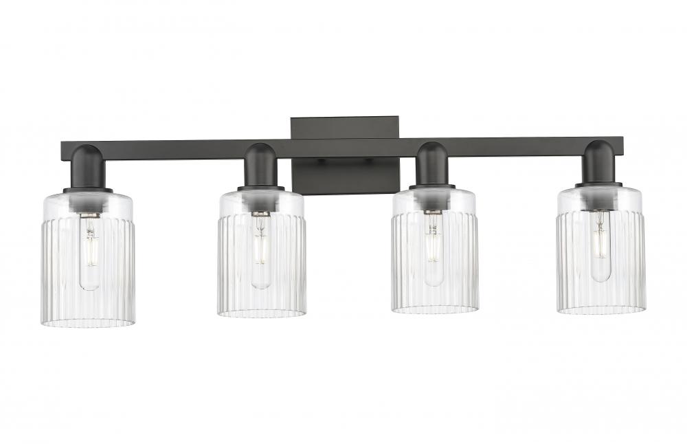 Hadley - 4 Light - 32 inch - Matte Black - Bath Vanity Light