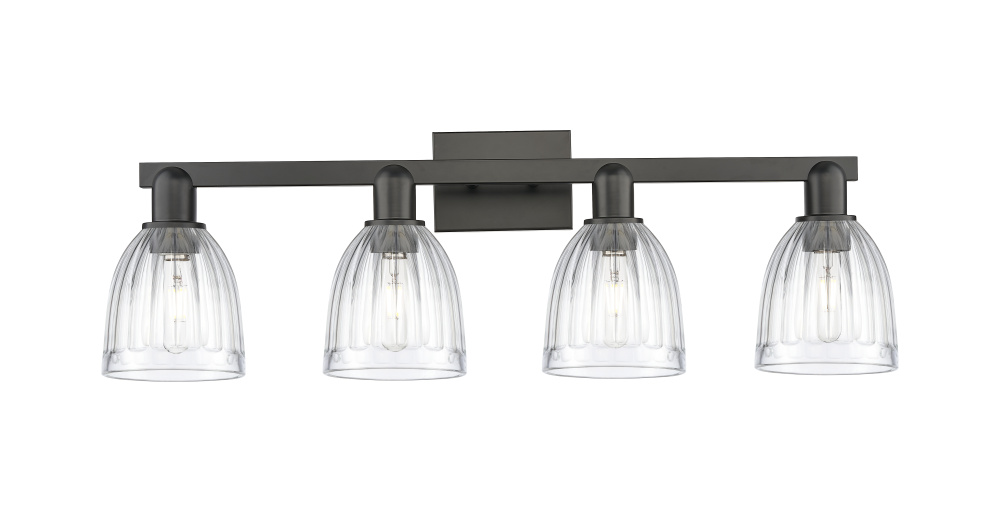 Brookfield - 4 Light - 33 inch - Matte Black - Bath Vanity Light