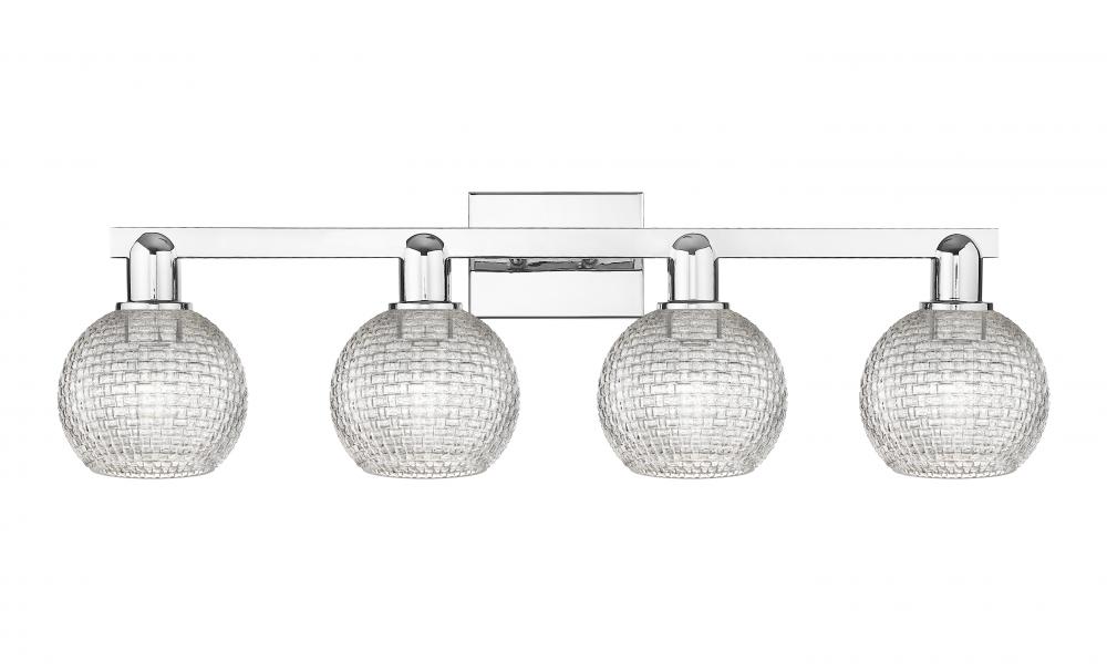 Athens - 4 Light - 33 inch - Polished Chrome - Bath Vanity Light