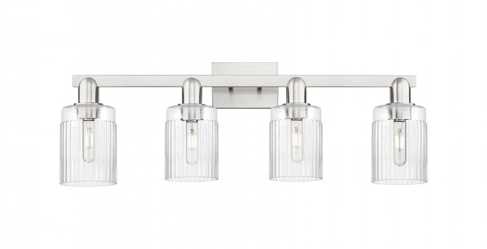 Hadley - 4 Light - 32 inch - Brushed Satin Nickel - Bath Vanity Light