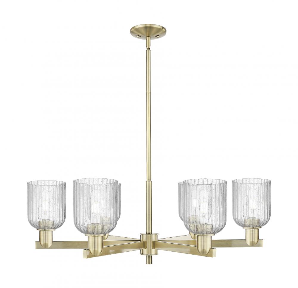 Bridal Veil - 6 Light - 24 inch - Antique Brass - Chandelier